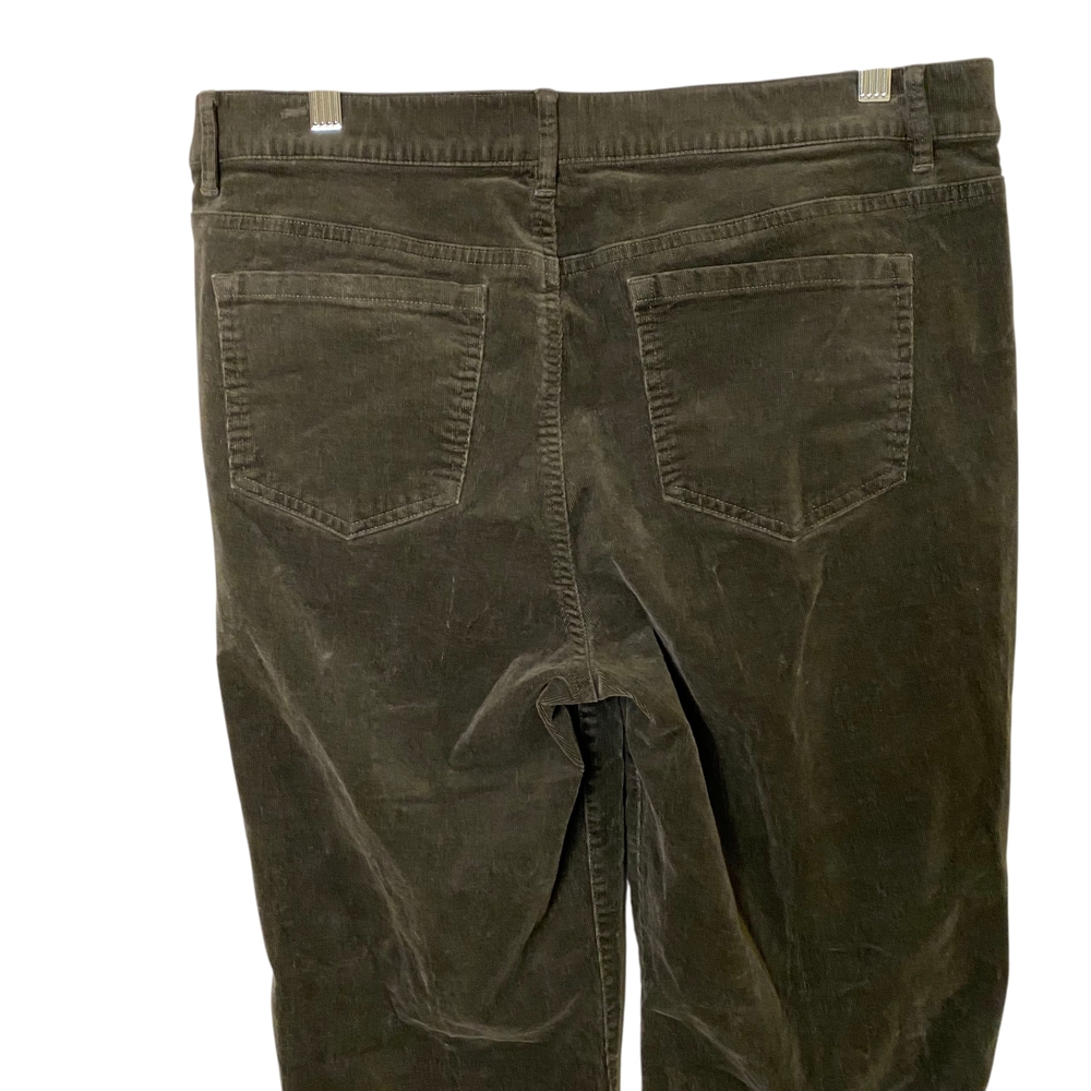 J.jill Women's‎ Pull-on Olive Green Corduroy Pants - Picture 3 of 10
